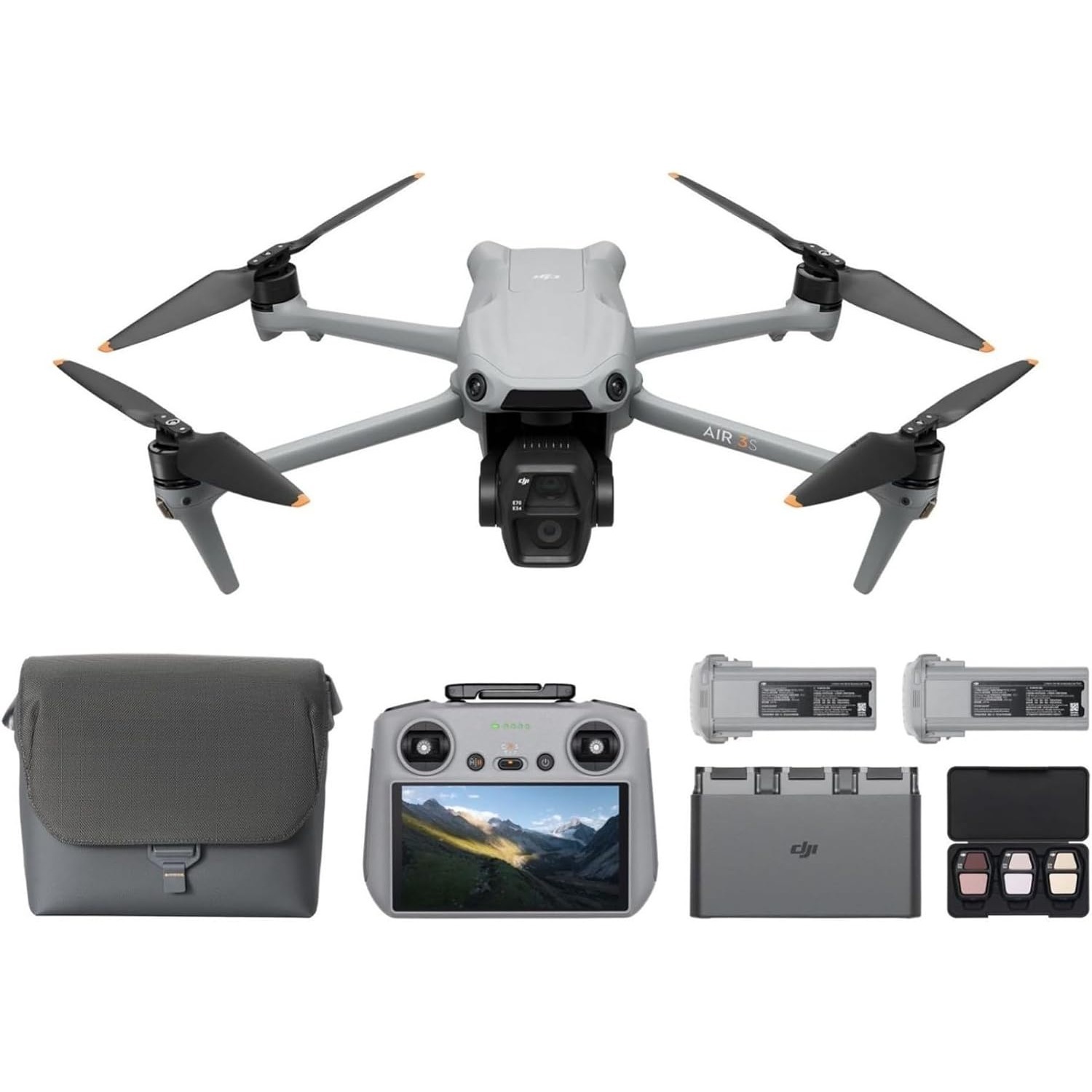 طائرة بدون طيار DJI Air 3S Fly - مراجعة Drone Gimbal 2 Axis وسعره